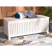 SAFAVIEH Outdoor Collection Abri 47.63-inch Length Cushion Box White