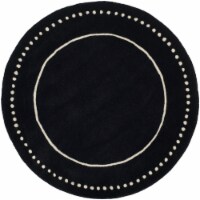 SAFAVIEH Bella BEL151E Handmade Black / Ivory Rug 7' round