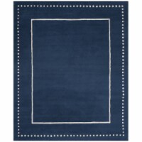 SAFAVIEH Bella BEL151G Handmade Navy Blue / Ivory Rug 3' square