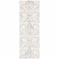 Safavieh MLP532F-27 2 ft. -3 in. x 7 ft. Micro-Loop Runner Handmade Wool Rug - Ivory & Grey