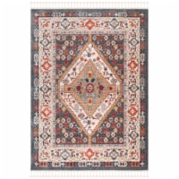 Safavieh FMH812H-4 4 ft.-0 in. x 5 ft.-4 in. Farmhouse 800 Power Loomed Rectangle Rug, Charco