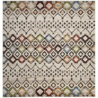 SAFAVIEH Amsterdam Collection AMS108K Ivory / Multi Rug 9' square