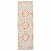 Safavieh MLP634Y-27 Global Micro-Loop Area Runner Rug, Green & Grey - 2 ft. -3 in. x 7 ft.