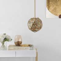 SAFAVIEH Relma 9 Inch Pendant | Brass |