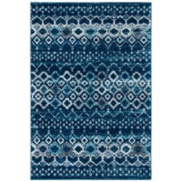 Safavieh AMS108N -8 8 x 10 ft. Amsterdam Southwestern Rectangle Power Loomed Rug - Navy & Bei