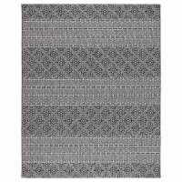SAFAVIEH Outdoor CY8787-37621 Courtyard Black / Grey Rug 6' 7 x 9' 6