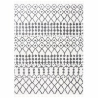 SAFAVIEH Berber Shag BFG538A Ivory / Dark Grey Rug 9 X 12