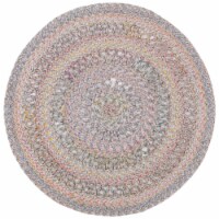 Safavieh CAP221U-5R 5 x 5 ft. Cape Cod Round Area Rug, Pink & Grey