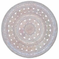 Safavieh CAP222R-5R 5 x 5 ft. Cape Cod Round Area Rug, Pink & Blue
