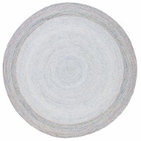 Safavieh CAP223F-6R 6 x 6 ft. Cape Cod Round Area Rug, Grey & Yellow