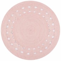 SAFAVIEH Cape Cod Collection CAP225U Handwoven Pink Rug 5' round