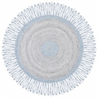 Safavieh CAP228M-4R 4 x 4 ft. Cape Cod Round Area Rug, Blue & Grey