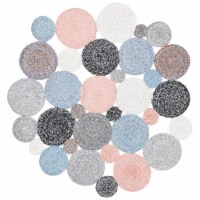 Safavieh CAP234M-4R 4 x 4 ft. Cape Cod Round Area Rug, Blue & Pink