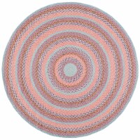 Safavieh CAP241U-6R 6 x 6 ft. Cape Cod Round Area Rug, Pink & Blue