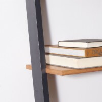 SAFAVIEH Kamy 2-Shelf Leaning Desk Natural / Charcoal