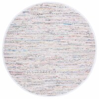 SAFAVIEH Rag Rug RAR121G Handwoven Ivory / Multi Rug 5' round