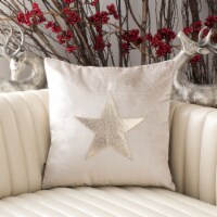 Safavieh Henely Pillow - Beige/Gold