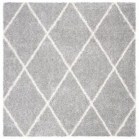 SAFAVIEH Parma Shag Collection PMA515G Grey / Cream Rug 3' square