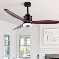 Safavieh CLF1019A Jemper Ceiling Light Fan & Remote, Coffee
