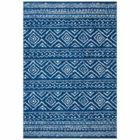 SAFAVIEH Tulum Collection TUL267N Navy / Ivory Rug 4 X 6
