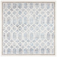 SAFAVIEH Artistry ARR665M Handmade Ivory / Blue Rug 7 X 7 Square