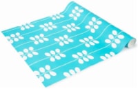LockerLookz Blue Leaf Locker Wallpaper - Turquoise/White Perspective: Main