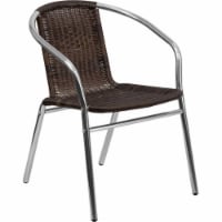 Flash Furniture Contemporary Aluminum Dining Chair Dark Brown (TLH020)