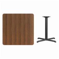 Flash Furniture 36 Square Restaurant Dining Table in Black and Walnut