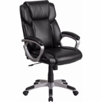 Flash Furniture Faux Leather Mid-Back Executive Office Chair Black GO2236MBK