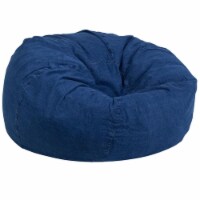 Flash Furniture DG-BEAN-LARGE-DENIM-GG Oversized Denim Kids Bean Bag Chair