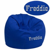 Flash Furniture DG-BEAN-SMALL-SOLID-ROYBL-EMB-GG Personalized Small Solid Royal Blue Kids Bea