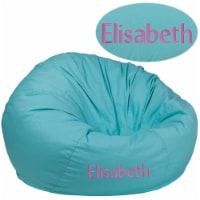 Flash Furniture DG-BEAN-LARGE-SOLID-MTGN-EMB-GG Personalized Oversized Solid Mint Green Bean