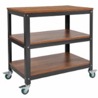 Flash Furniture Livingston Collection 3 Shelf 30 H Storage Bookcase Brown Oak (NANJN2522B3)