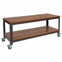 Flash Furniture Livingston Collection TV Stand Brown Oak Screens up to 45 (NANJN2522TR)