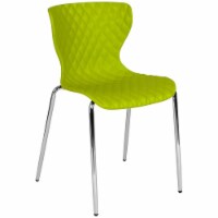 Flash Furniture Lowell Plastic Dining Side Chair in Citrus Green