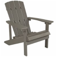 Flash Furniture Charlestown All-Weather Poly Resin Wood Adirondack Chair in Gray (JJC14501LTG