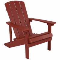 Flash Furniture Charlestown All-Weather Poly Resin Wood Adirondack Chair in Red (JJC14501RED)