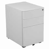 Flash Furniture 3-Drawer Cabinet Legal & Letter Files White 21  (HZCHPL01W)