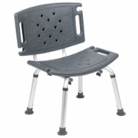 HERCULES Series Tool-Free and Quick Assembly, 300 Lb. Capacity, Adjustable Gray Bath & Sho
