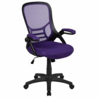 Flash Furniture Ergonomic Mesh Swivel High Back Office Chair Purple (HL00161BKPUR)