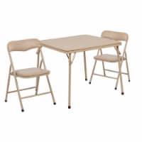 Flash Furniture JB-10-CARD-TN-GG Kids Tan 3 Piece Folding Table & Chair Set