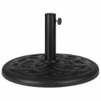 Flash Furniture Cement Patio Umbrella Base w/Weatherproof Polymer Coating - 19.25 BK