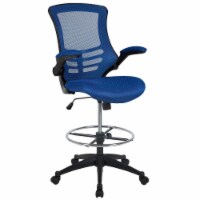Flash Furniture Mesh Ergonomic Drafting Chair with Adjustable Foot Ring and Lumbar Support