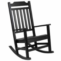 Flash Furniture BLACK WOOD ROCKING CHAIR JJC14703BK