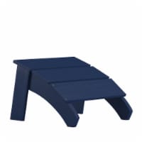 Flash Furniture Sawyer Poly Resin Wood Adirondack Ottoman Navy (JJC14309NV)