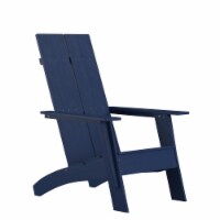 Flash Furniture JJ-C14509-NV-GG Sawyer Modern All-Weather Poly Resin Wood Adirondack Chair, N