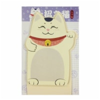 Wrapables Fortune Cat Memo Bookmark Sticky Notes (Set of 2), Gray