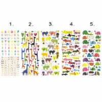 Wrapables Adorable Animal Puffy Stickers for Scrapbooking, Stationery, Diary (Set of 5)