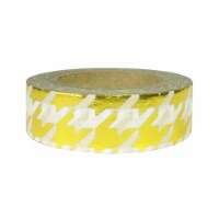 Wrapables Washi Masking Tape, Metallic Gold Houndstooth