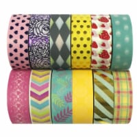 Wrapables Washi Masking Tape Collection, Set of 12, WPSET51